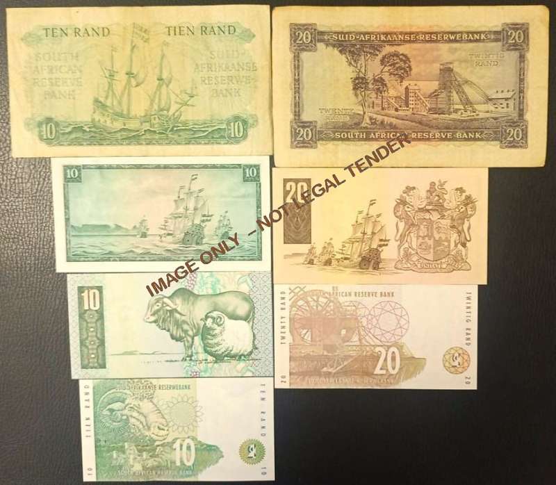SOUTH AFRICAN TEN & TWENTY RAND  COLLECTION