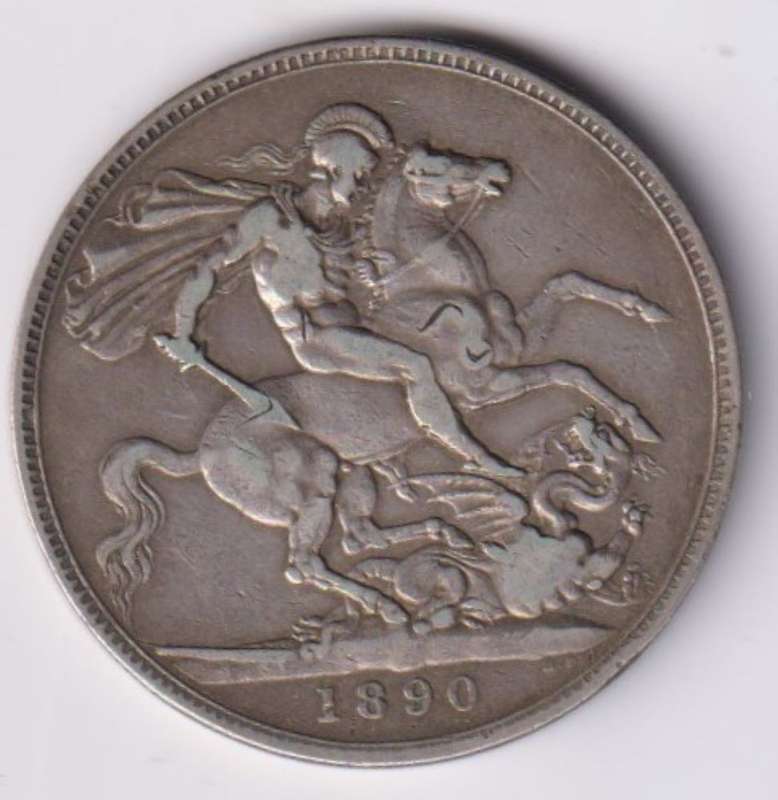 GREAT BRITAIN 1890 VICTORIAN CROWN