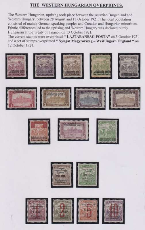 HUNGARY 1919-1924 FANTASTIC WRITTEN UP MINT & USED COLLECTION