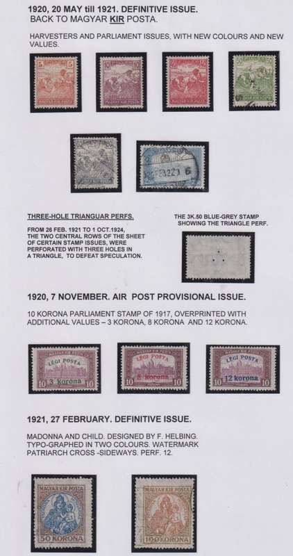 HUNGARY 1919-1924 FANTASTIC WRITTEN UP MINT & USED COLLECTION