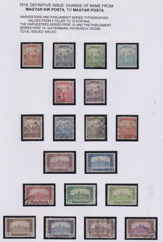 HUNGARY - SERBIA 1918-1919 FANTASTIC WRITTEN UP MINT & USED COLLECTION