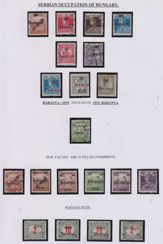 HUNGARY - SERBIA 1918-1919 FANTASTIC WRITTEN UP MINT & USED COLLECTION