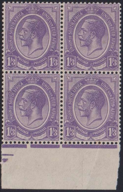 SA 1913 1/3 KINGSHEAD MARGINAL BLOCK OF 4 M/UM