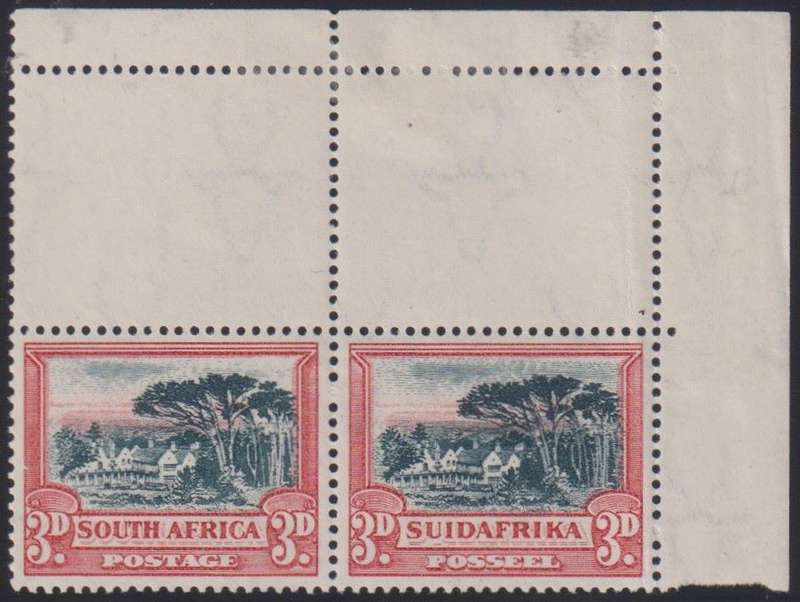 SA 1931 3d ROTO RED & BLACK SUPERB HINGED  MINT - SACC 45 - CV R2500