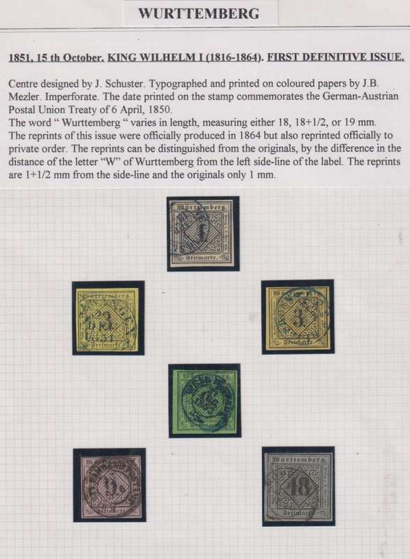 GERMANY - WURTTEMBERG - NICE LOT ON PAGES