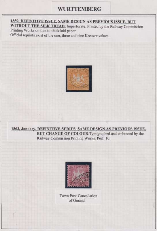 GERMANY - WURTTEMBERG - NICE LOT ON PAGES