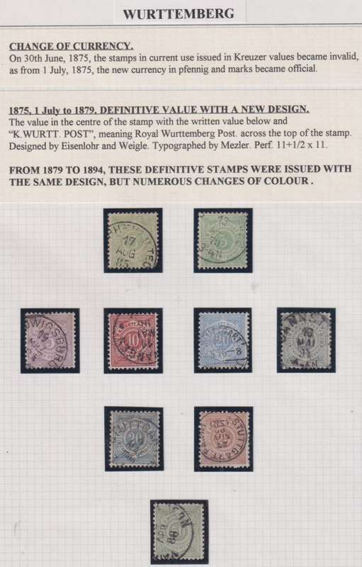 GERMANY - WURTTEMBERG - NICE LOT ON PAGES