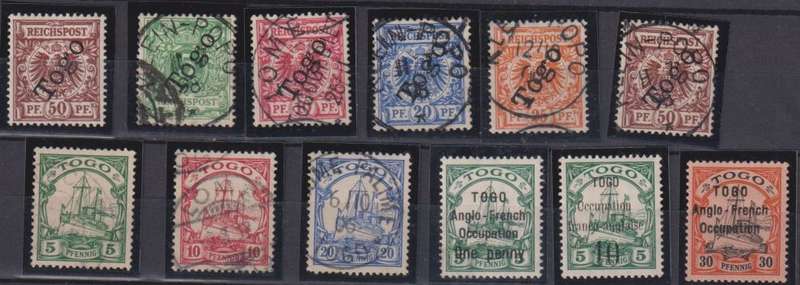 GERMANY -TOGO OVERPRINTS MINT & USED