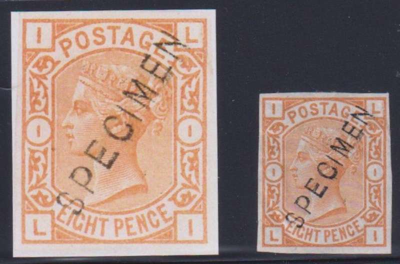 GREAT BRITAIN 1862-77  8d SPECIMEN - RARE!