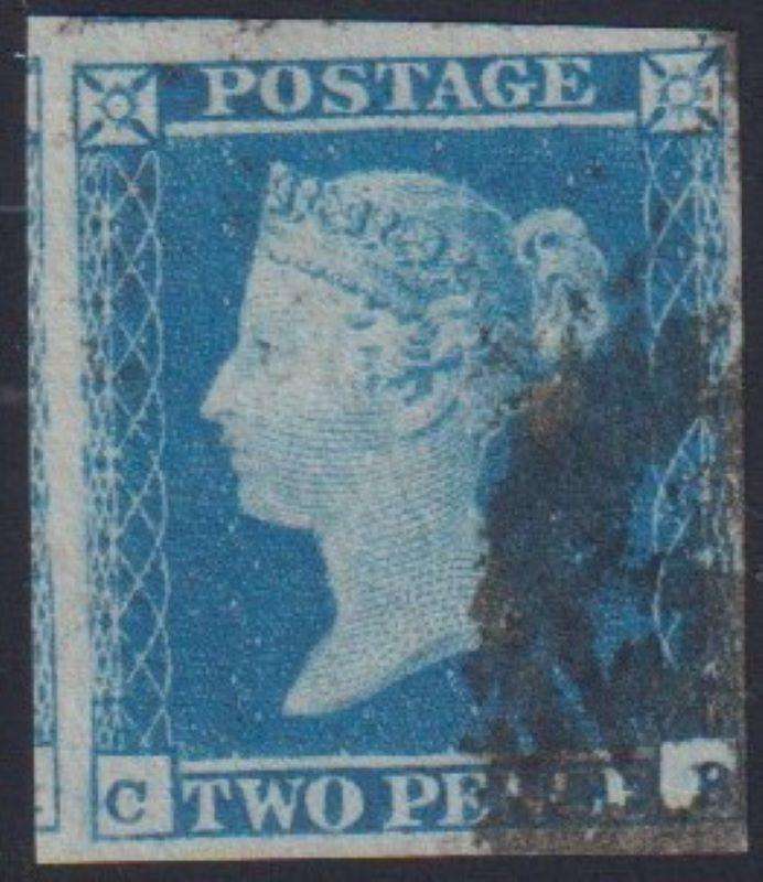 GB 2d BLUE FINE USED