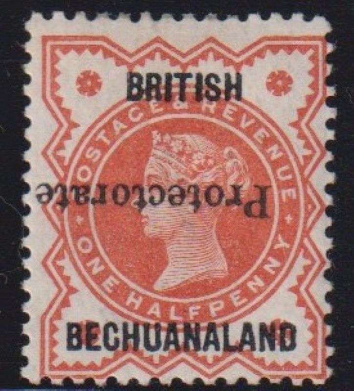 BECHUANALAND 1890 1/2d INVERTED "PROTECTORATE" FINE  HINGED MINT