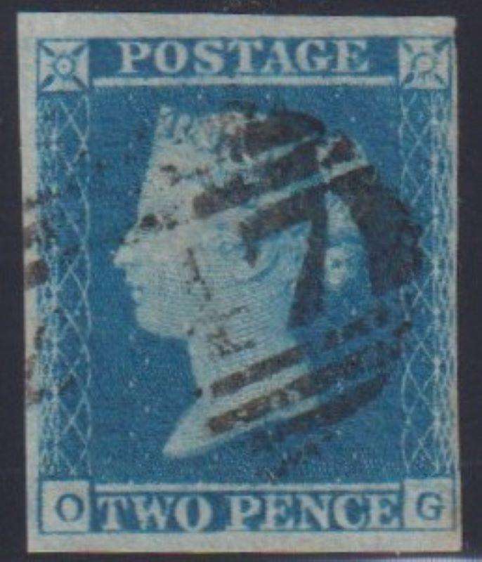 GREAT BRITAIN 2d BLUES  - PLATES 3 & 4 FINE USED