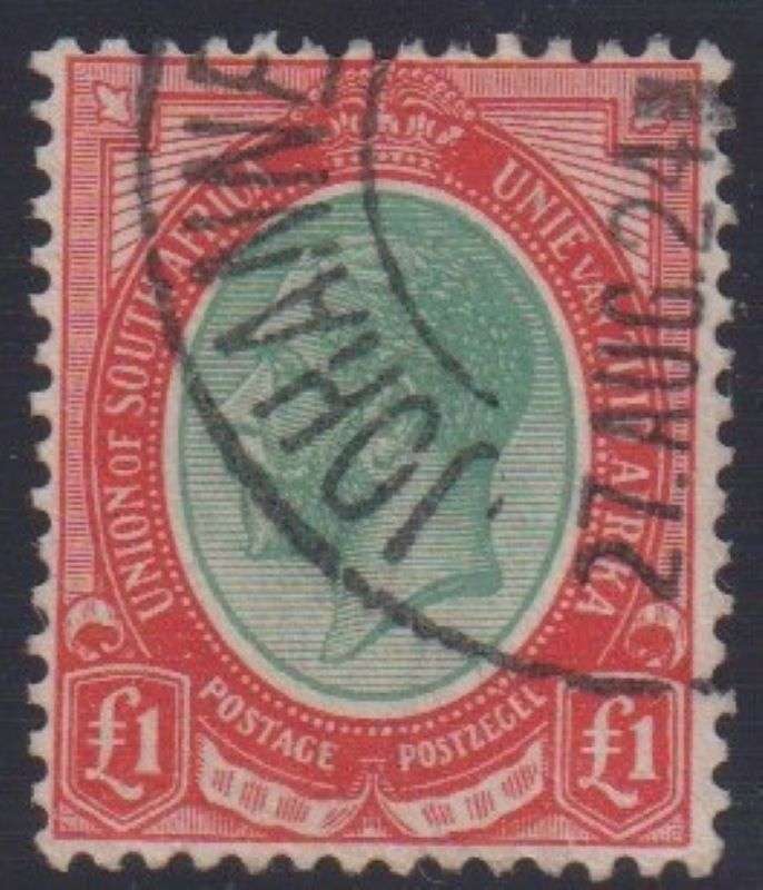 SOUTH AFRICA 1913   £1 SUPERB USED - SACC 16CV R6500