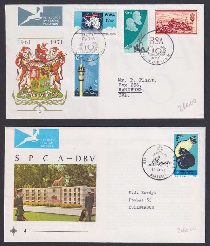 SWA OFFICIAL FDC'S 1-4