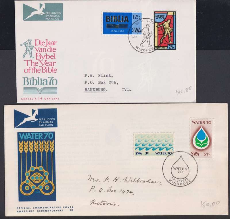 SWA OFFICIAL FDC'S 1-4