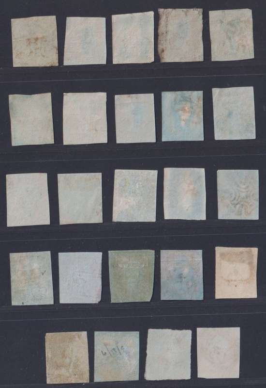 GREAT BRITAIN SUPERB LOT OF 24 IMPERF 1d REDS