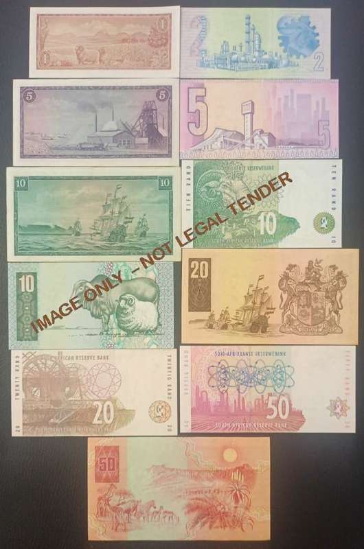 SOUTH AFRICAN BANKNOTE COLLECTION X 11  NOTES