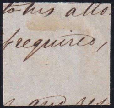 GREAT BRITAIN QVIC 2d BLUE FINE USED ON PIECE