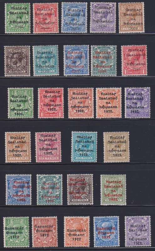 Ireland Lovely KGV 1922 Overprints Mint Lot