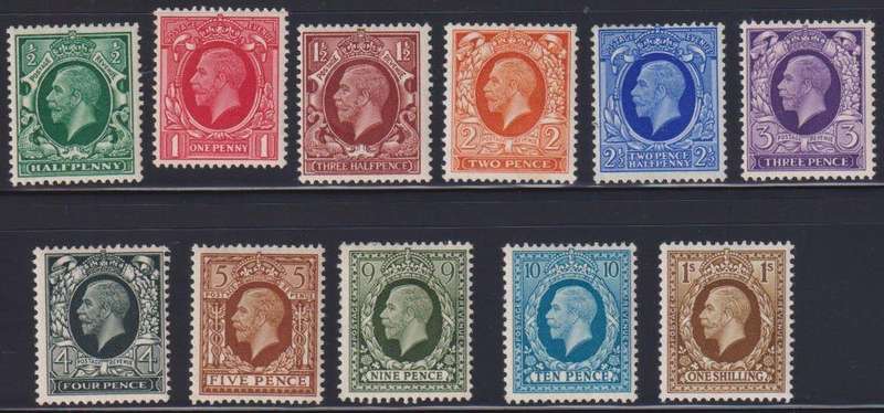 GB 1934-6 KGV DEFINITIVES FINE HINGED MINT