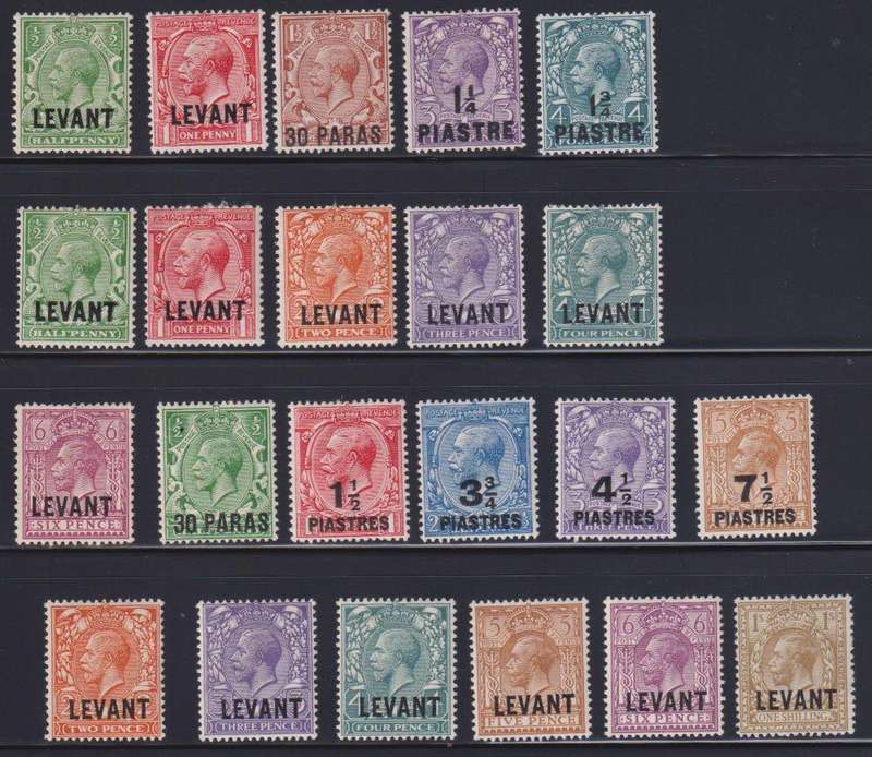 LEVANT LOVELY KGV LOT FINE HINGED MINT