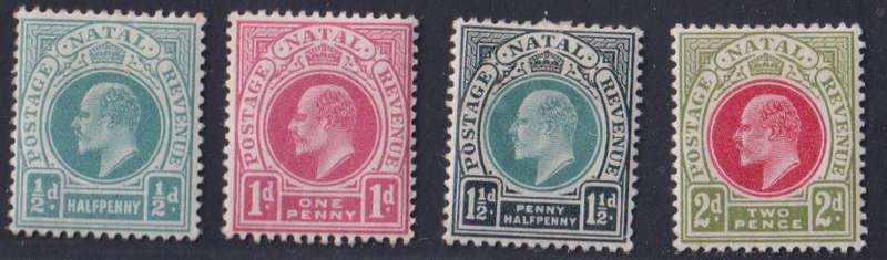 NATAL LOVELY QVIC-EDWARD V11 HINGED MINT LOT