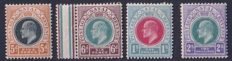 NATAL LOVELY QVIC-EDWARD V11 HINGED MINT LOT