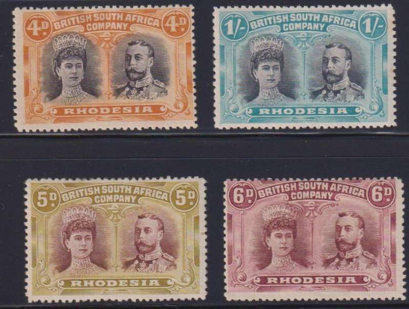 Rhodesia 1910 Double Heads Superb Mint - Lovely Lot