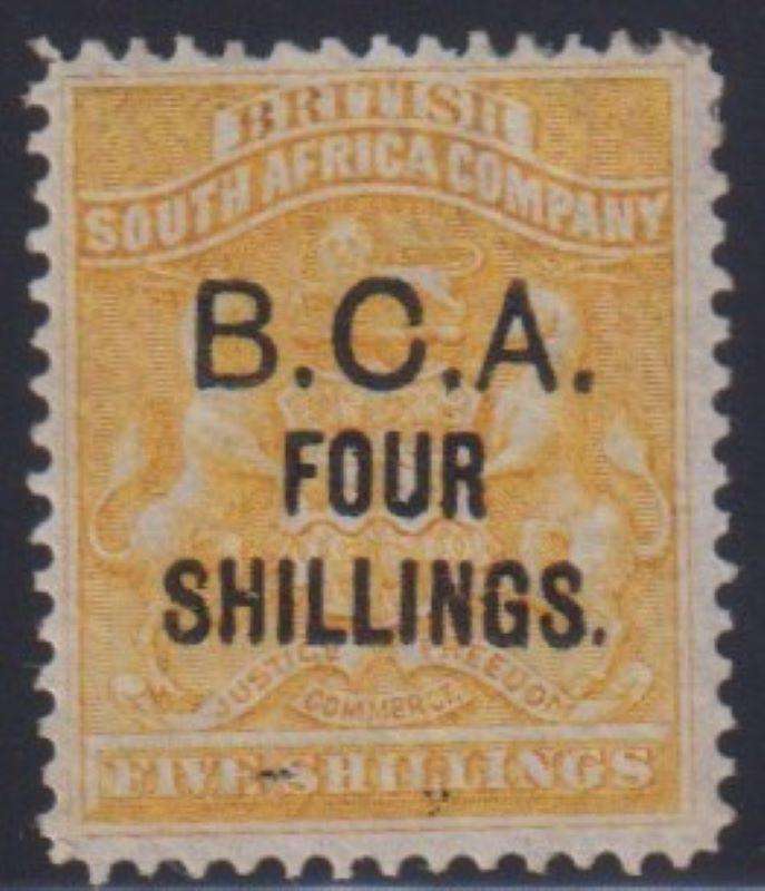 BCA-NYASALAND 1892 4/-  HINGED MINT SG 19 CV £110