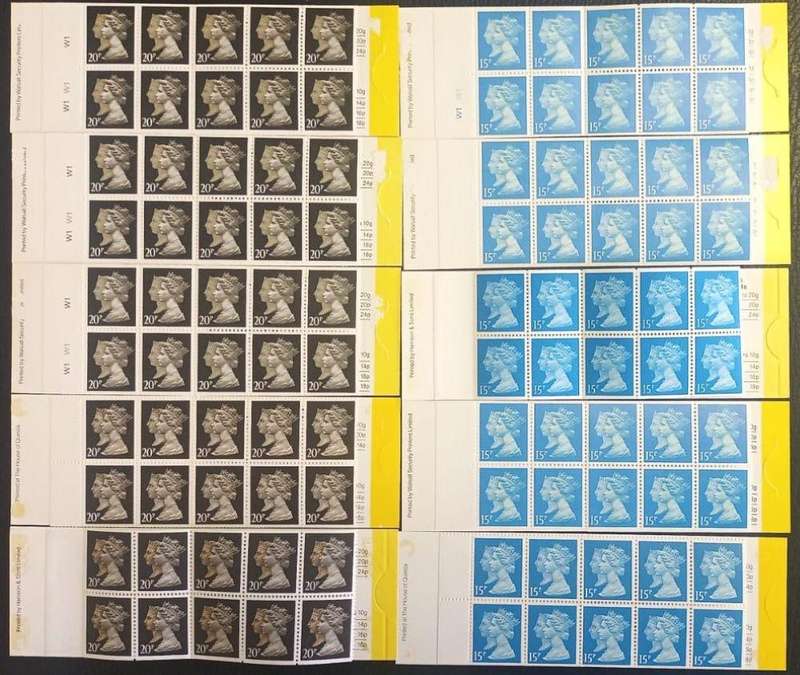 GREAT BRITAIN SPECIALISED LOT OF 1990 BOOKLETS - UNMOUNTED MINT - HIGH FACE VALUE!