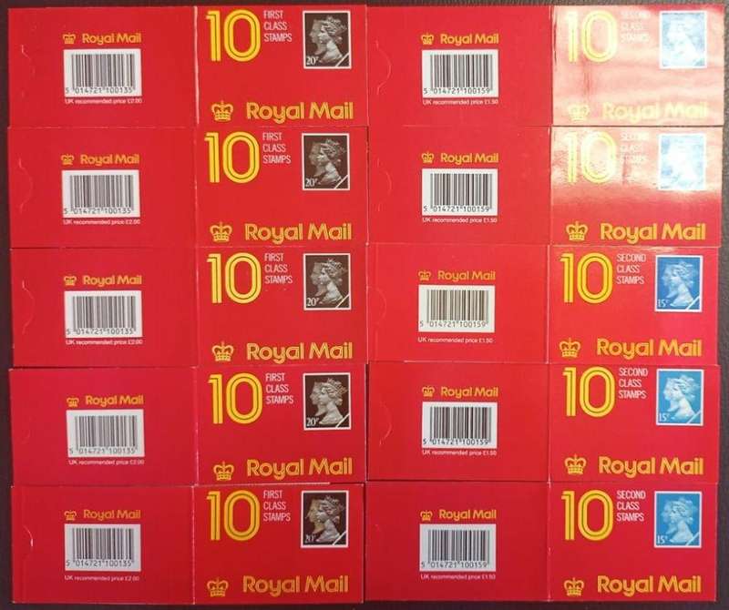 GREAT BRITAIN SPECIALISED LOT OF 1990 BOOKLETS - UNMOUNTED MINT - HIGH FACE VALUE!