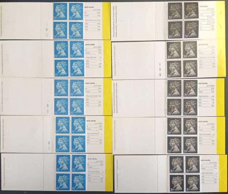 GREAT BRITAIN SPECIALISED LOT OF 1990 BOOKLETS - UNMOUNTED MINT - HIGH FACE VALUE!