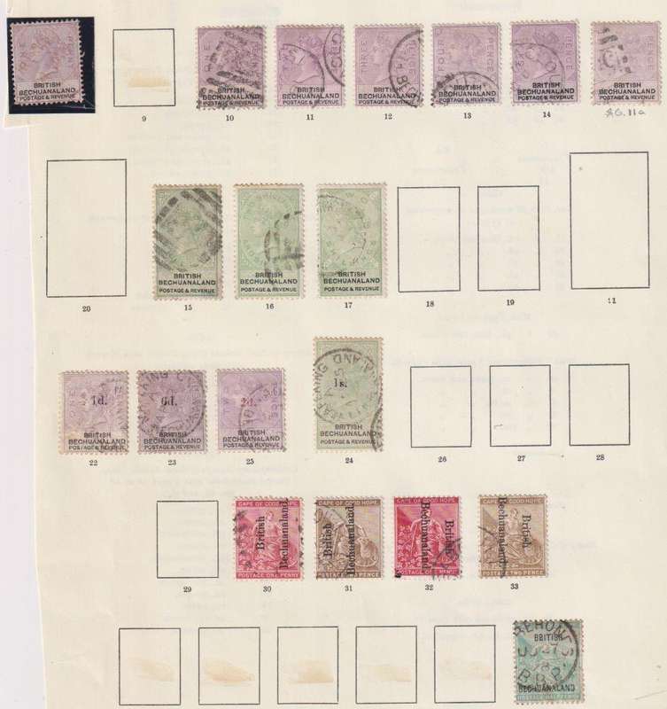 BECHUANALAND NICE LOT  ON ALBUM PAGE