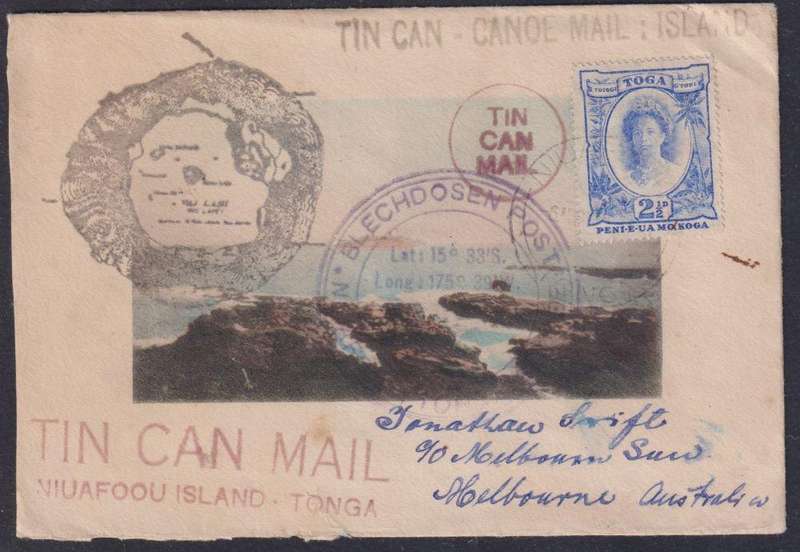 TONGA TIN CAN MAIL COVER