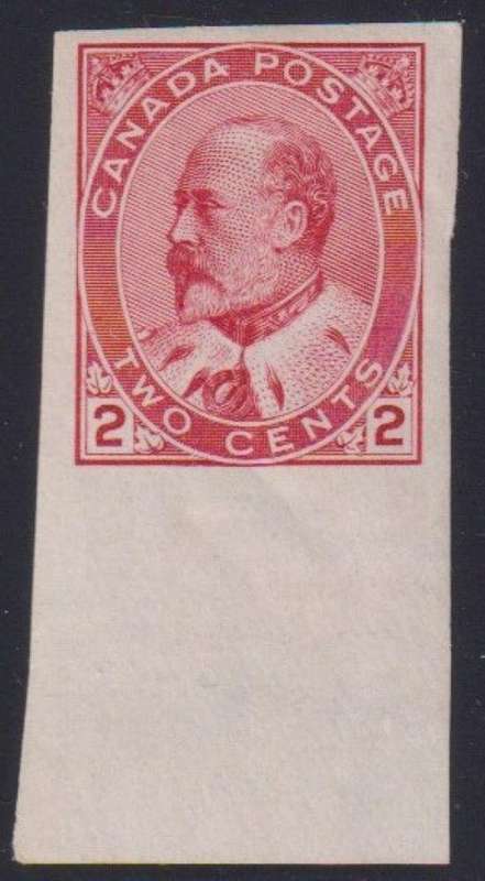 CANADA KGV PAIR OF 2c & IMPERF SINGLE FINE HINGED MINT