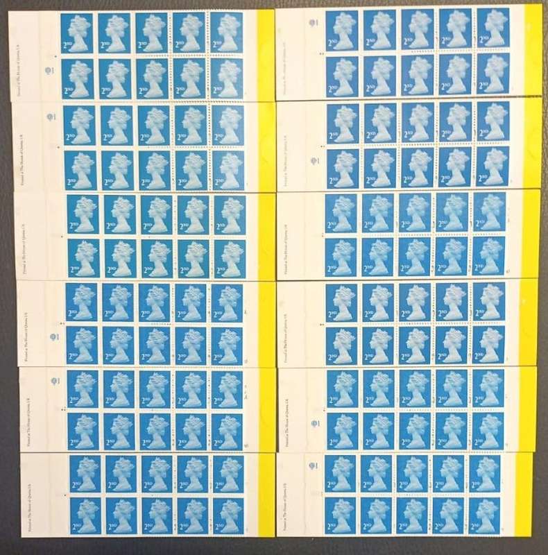 GB SPECIALISED COLLECTION OF 2nd CLASS MAIL BOOKLETS - £1116 FACE VALUE