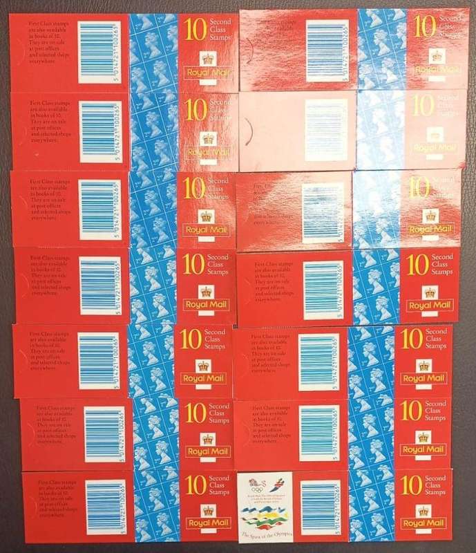 GB SPECIALISED COLLECTION OF 2nd CLASS MAIL BOOKLETS - £1116 FACE VALUE