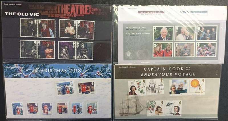 GB 2018 ISSUES - PRES PACKS, PRESTIGE BOOKLETS, MIN SHEETS HIGH FACE VALUE!