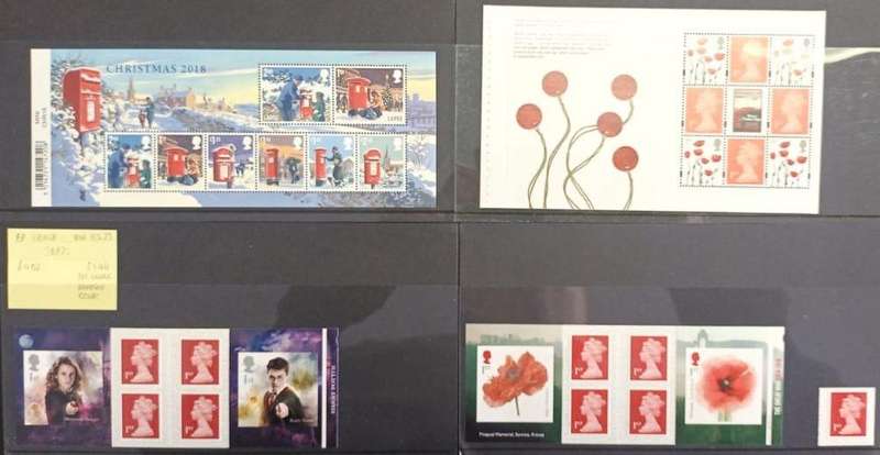 GB 2018 ISSUES - PRES PACKS, PRESTIGE BOOKLETS, MIN SHEETS HIGH FACE VALUE!