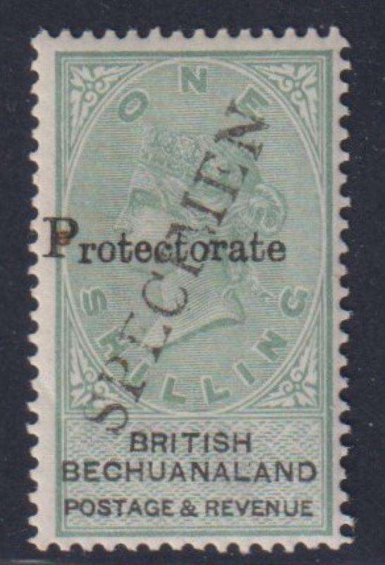 BECHUANALAND SCARCE 1888 1/- HANDSTAMPED SPECIMEN