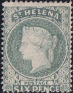 ST HELENA QVIC 6d HINGED MINT