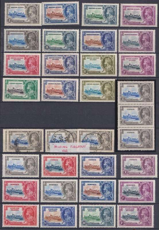 FANTASTIC COLLECTION OF KGV 1935 SILVER JUBILEE - MINT/USED/VARIETIES