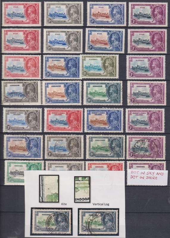 FANTASTIC COLLECTION OF KGV 1935 SILVER JUBILEE - MINT/USED/VARIETIES
