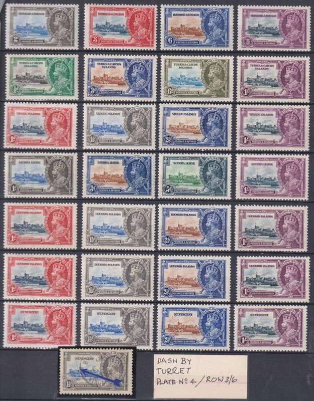 FANTASTIC COLLECTION OF KGV 1935 SILVER JUBILEE - MINT/USED/VARIETIES