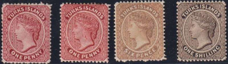 TURKS & CAICOS 1881-9 QVIC MINT CV £200