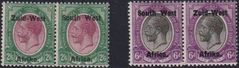 SWA 1923 KINGSHEADS TYPE 1 6d & 2/6 FINE LIGHTLY HINGED MINT CV R2800