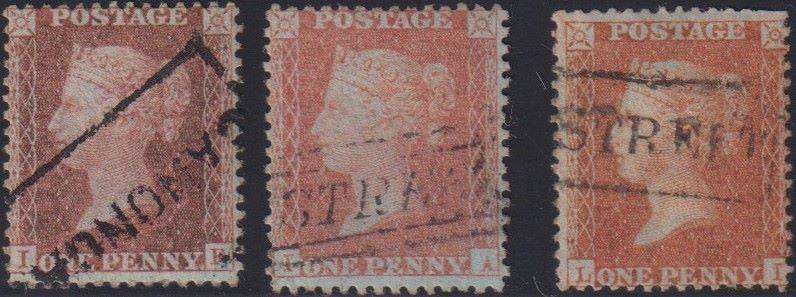 GB 1956 1d RED'S SG 31,2,3 SOUND USED £1000