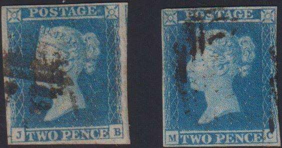 GB 2d BLUES FINE USED ONE WITH "IVORY HEAD"