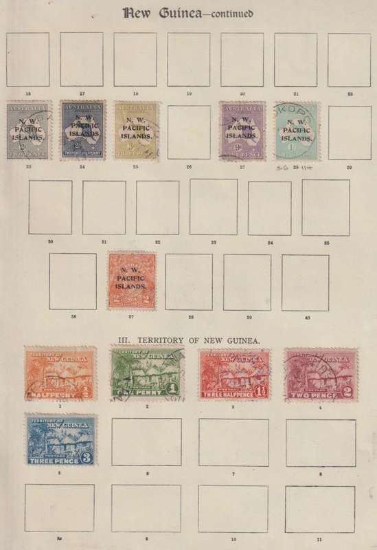 NEW GUINEA NICE LOT ON ALBUM PAGE HIGH CV