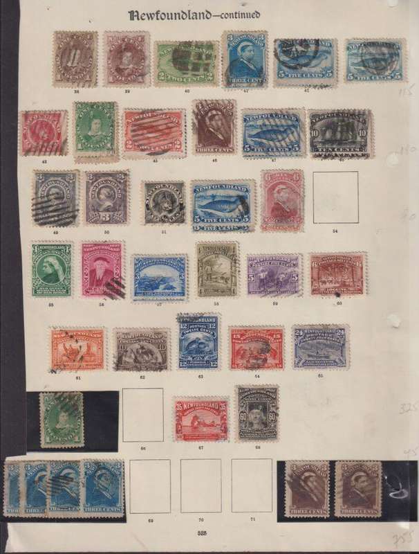 NEWFOUNDLAND NICE LOT ON ALBUM PAGE HIGH CV